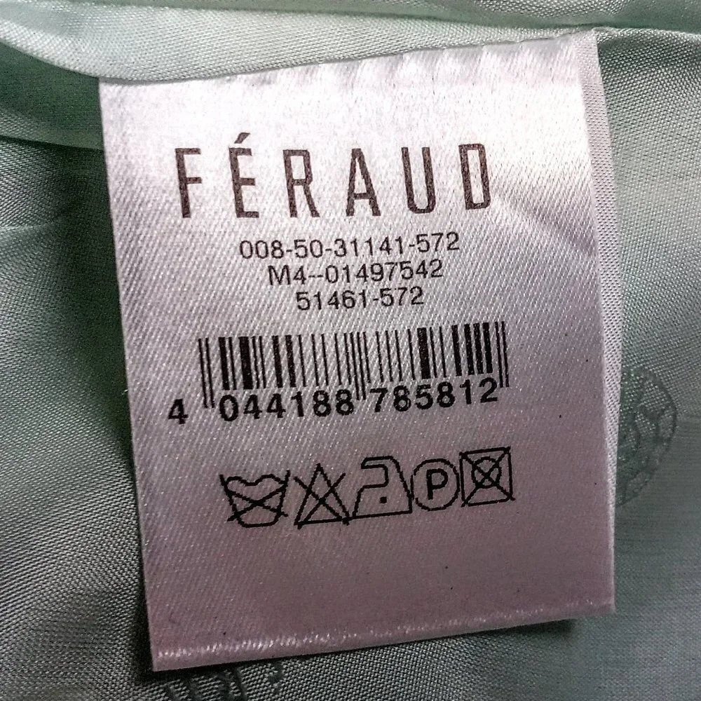Vintage Feraud Mint Green Silk Wool Jacket